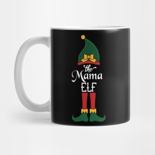 The Mama Elf Matching Family Group Christmas Party Pajama Mug